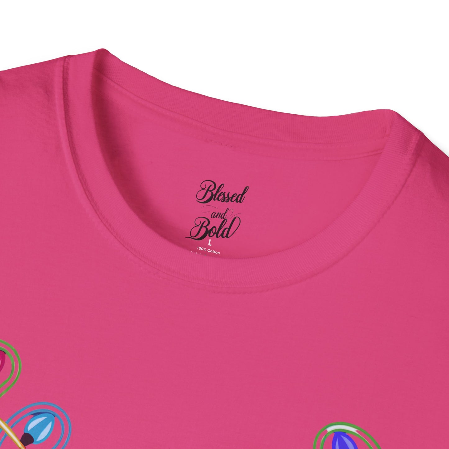 T-Shirt - Neon Noel Reindeer Design