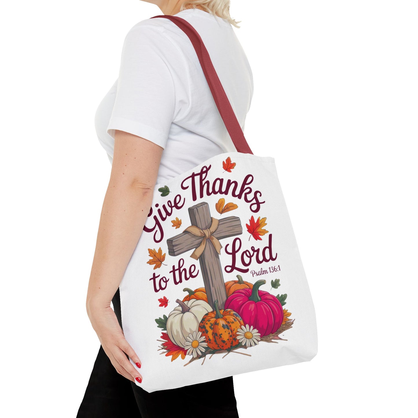 Psalm 136:1 Tote Bag
