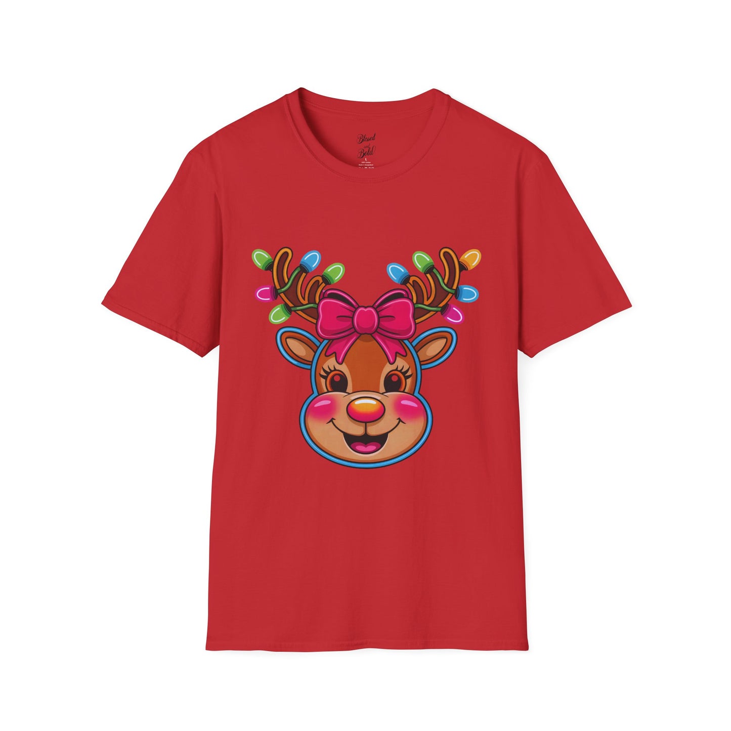 Christmas Jingle Glow Reindeer T-Shirt