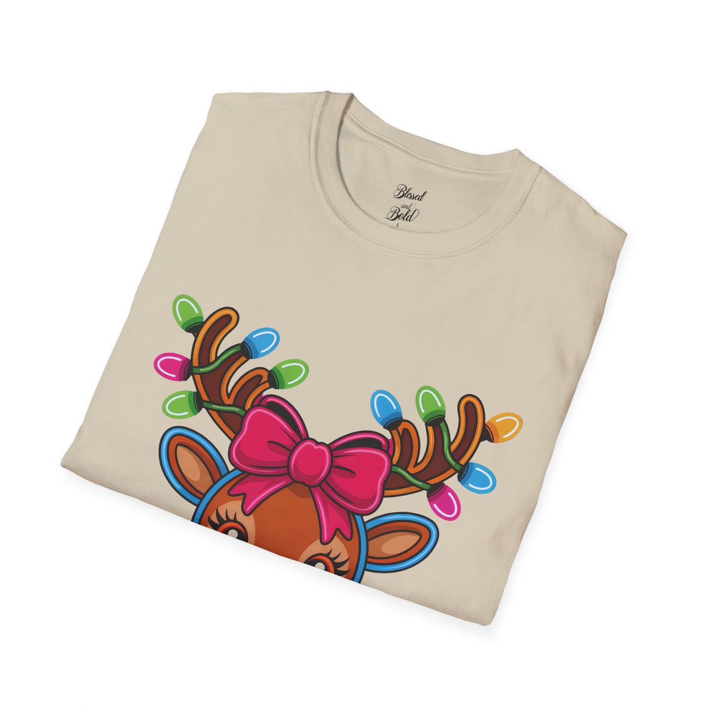 Christmas Jingle Glow Reindeer T-Shirt