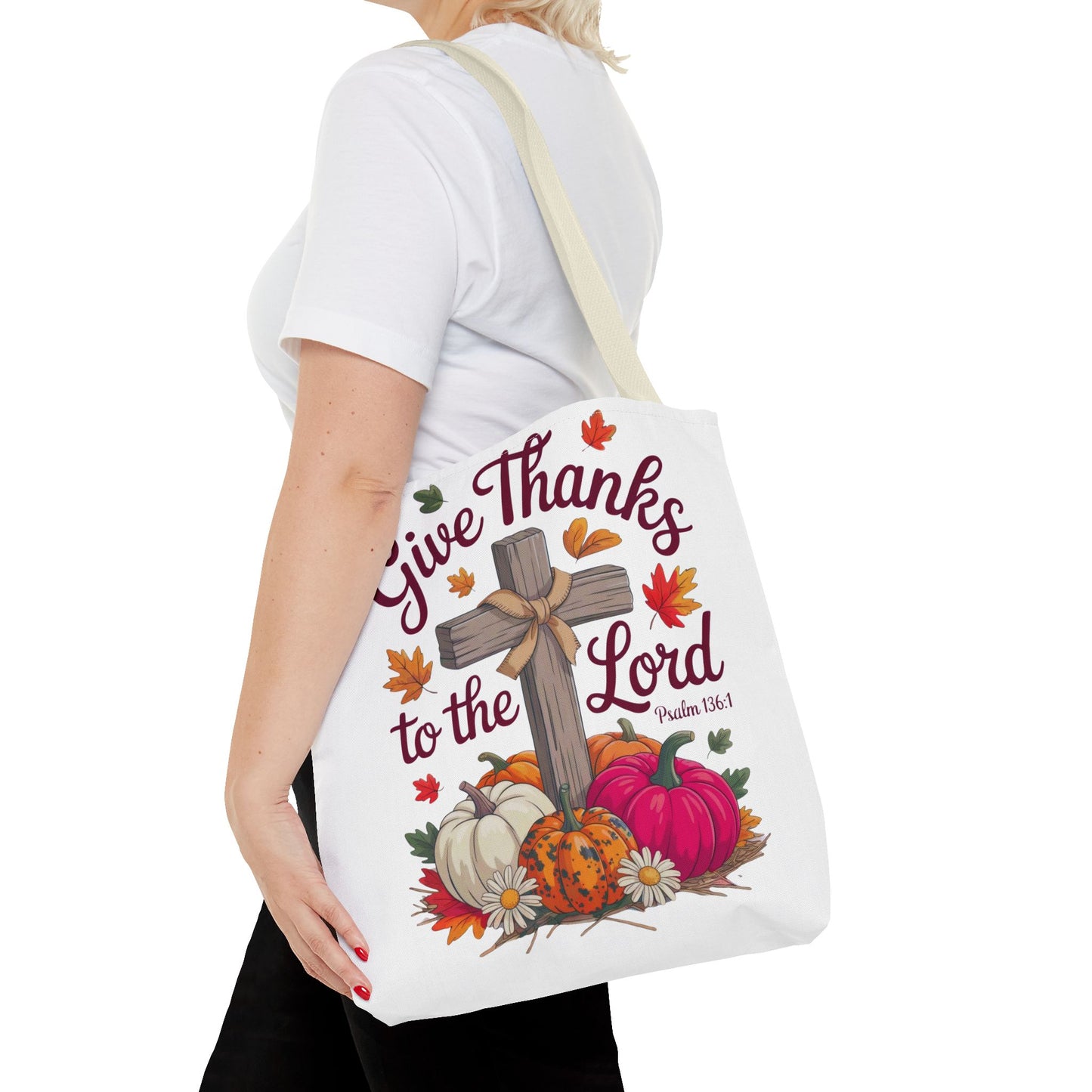 Psalm 136:1 Tote Bag