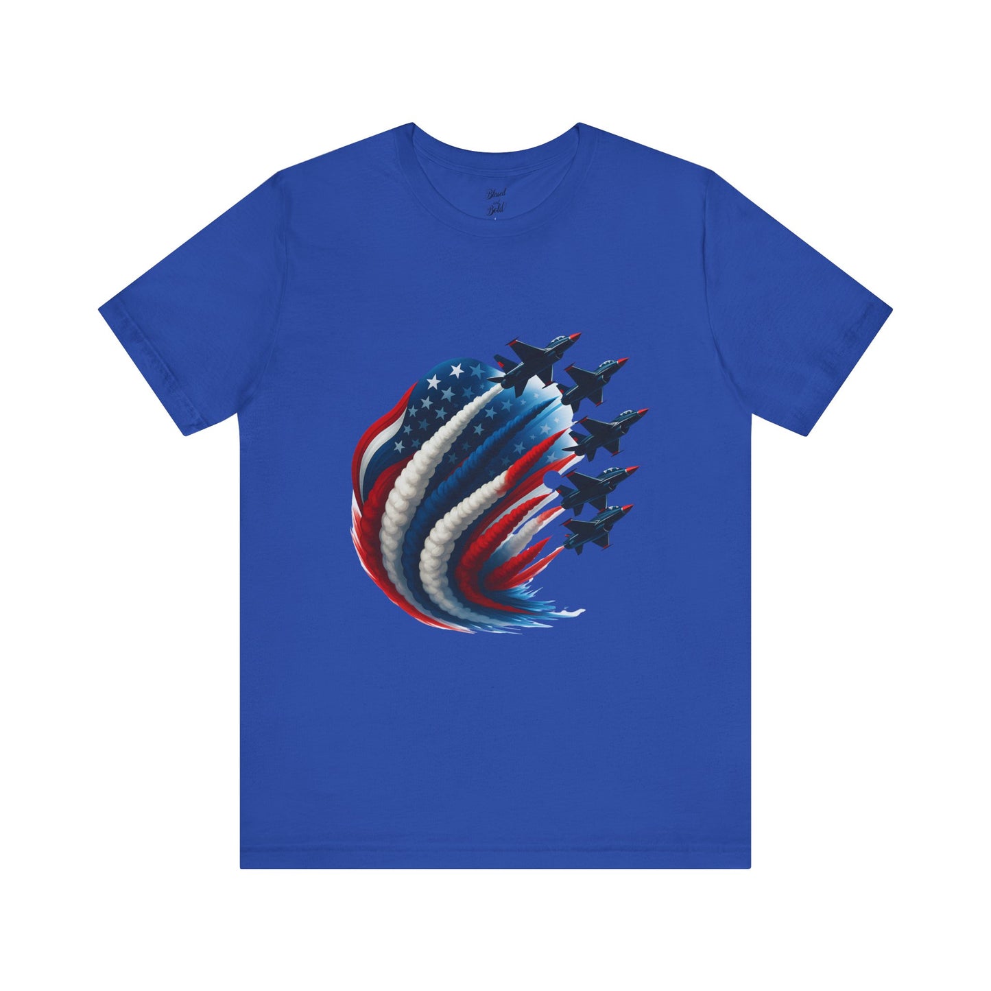 Short Sleeve Tee Wings of Freedom Airplane USA Patriotic Shirt