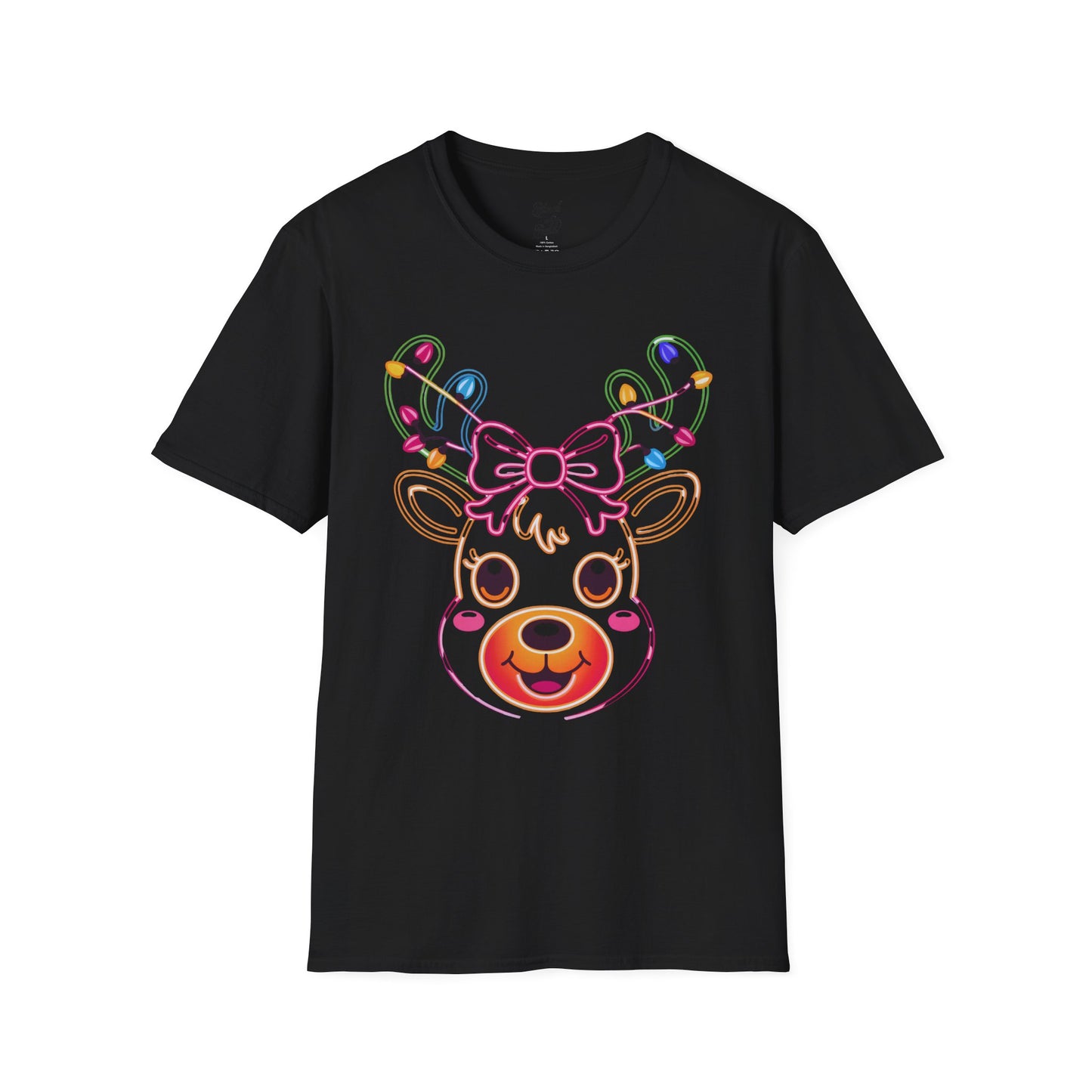 T-Shirt - Neon Noel Reindeer Design