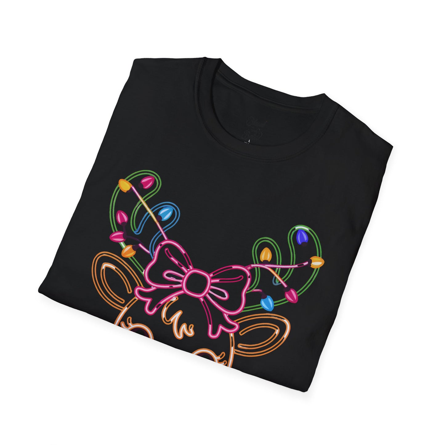 T-Shirt - Neon Noel Reindeer Design