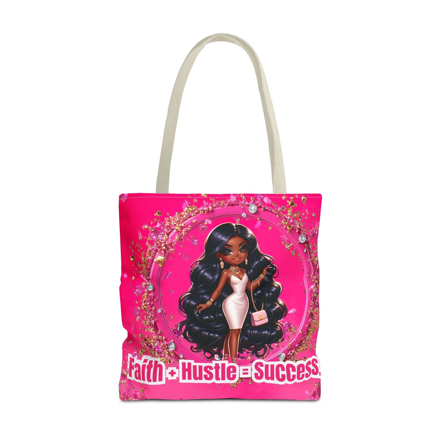 Faith Hustle Tote Bag - Inspirational Motivational Design