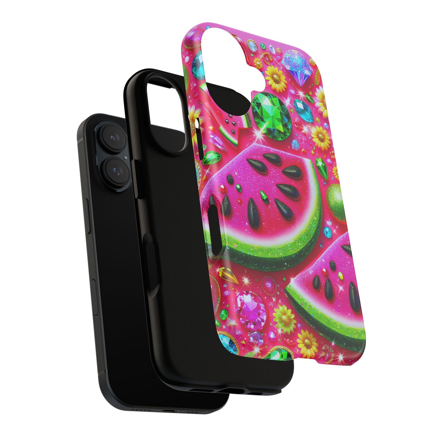 Phone Cases - Glam Melon Sparkle Tough Cases for a Stylish Look