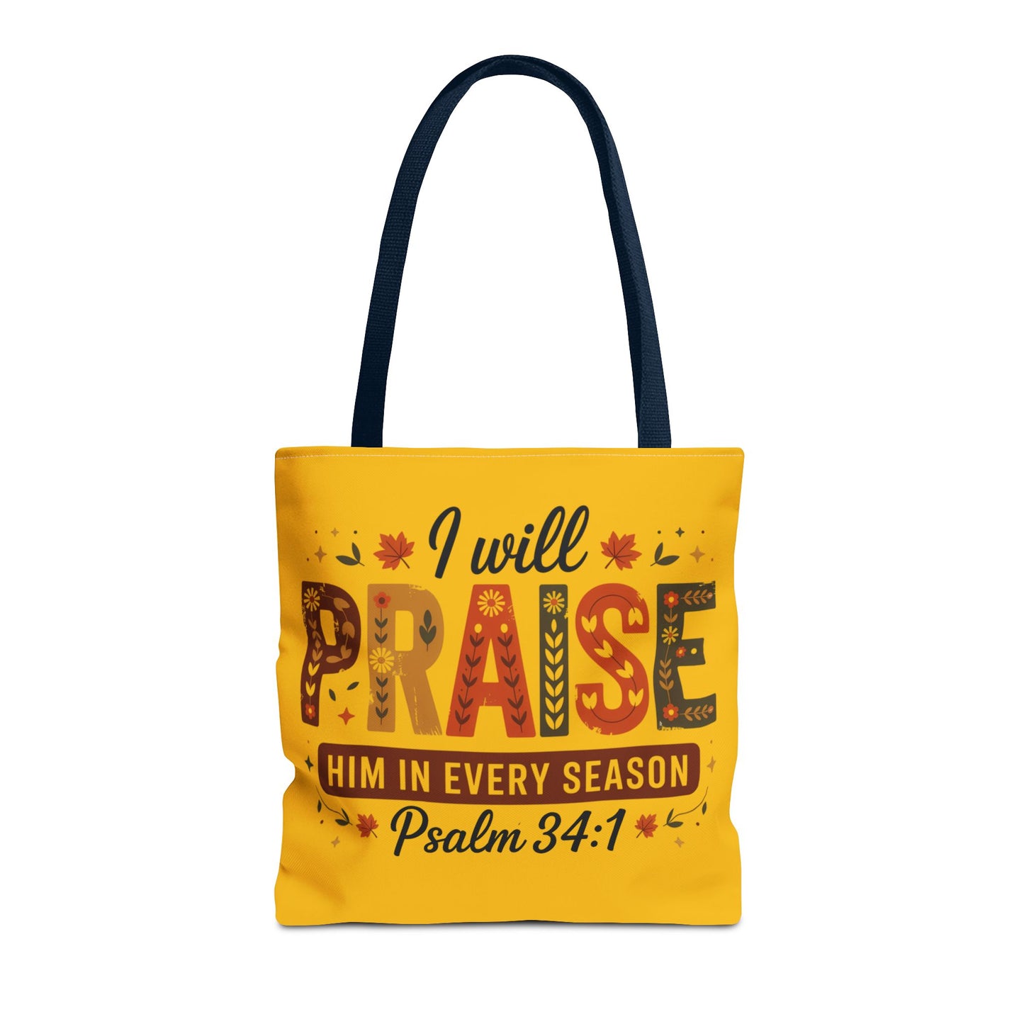 Tote Bag - Autumn Praise Collection - Psalm 34:1