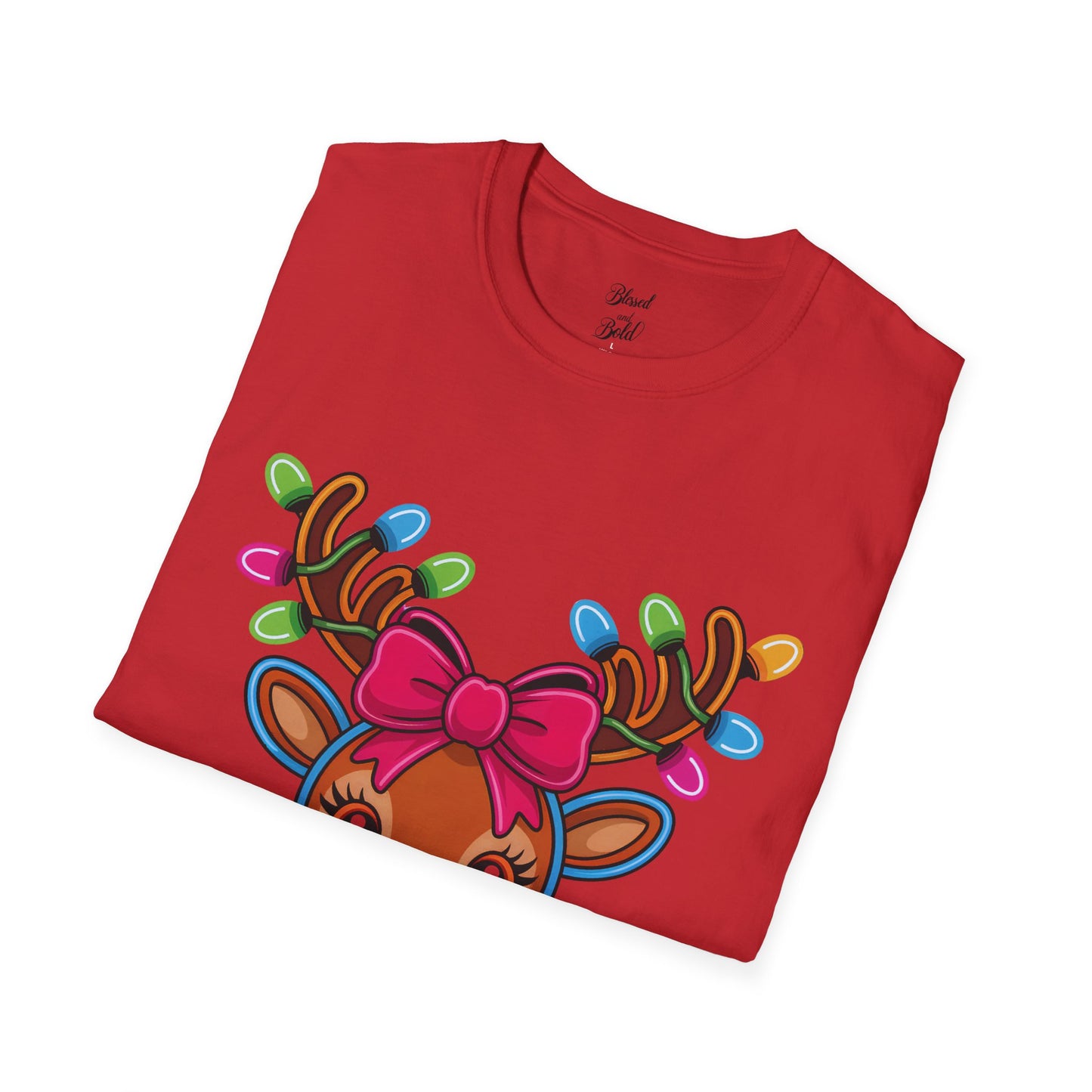 Christmas Jingle Glow Reindeer T-Shirt