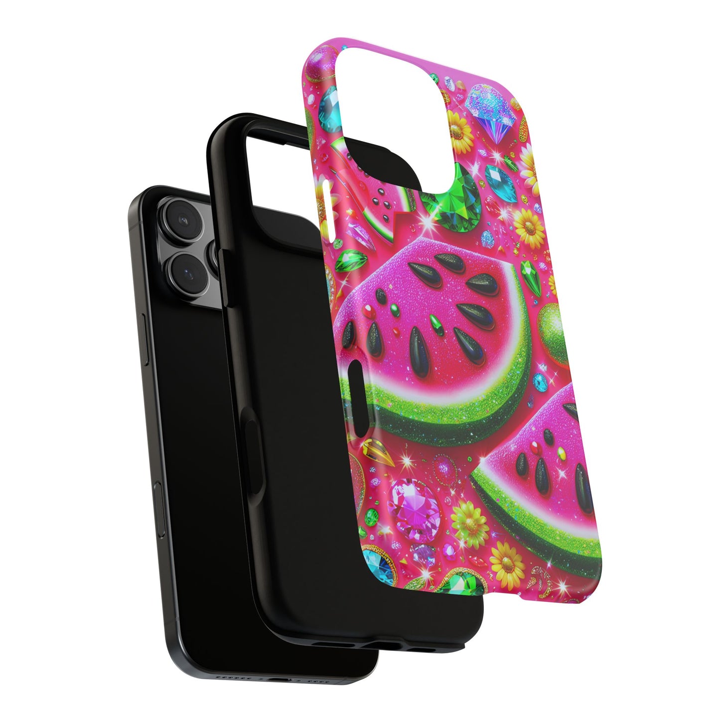 Phone Cases - Glam Melon Sparkle Tough Cases for a Stylish Look