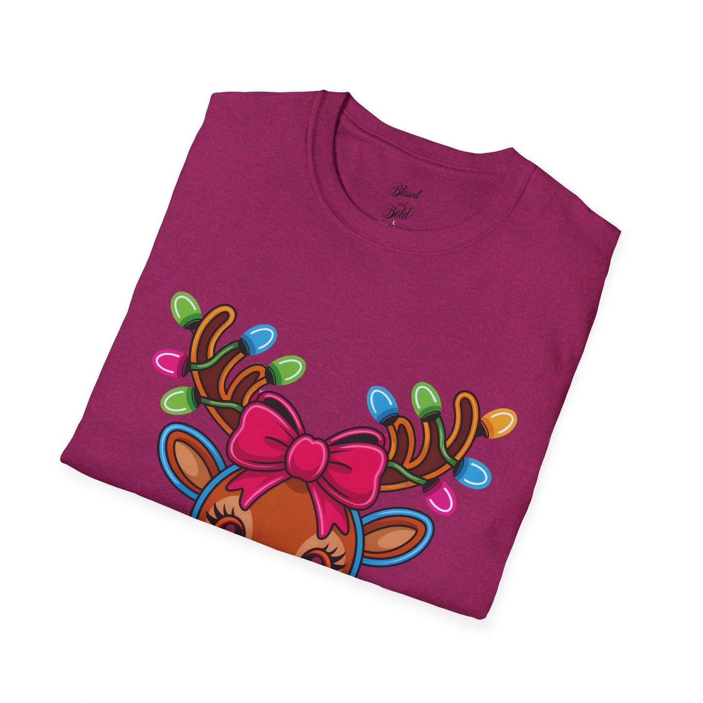 Christmas Jingle Glow Reindeer T-Shirt