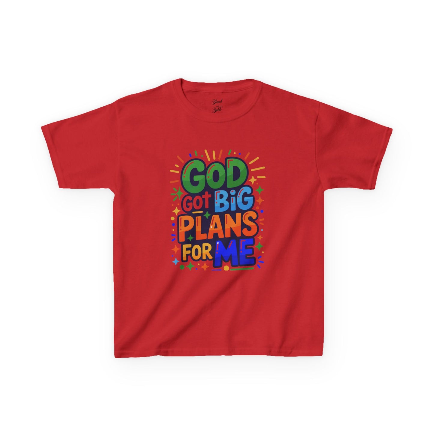 Kids Tee - 'God got big plans for me' Inspirational Christian Shirt