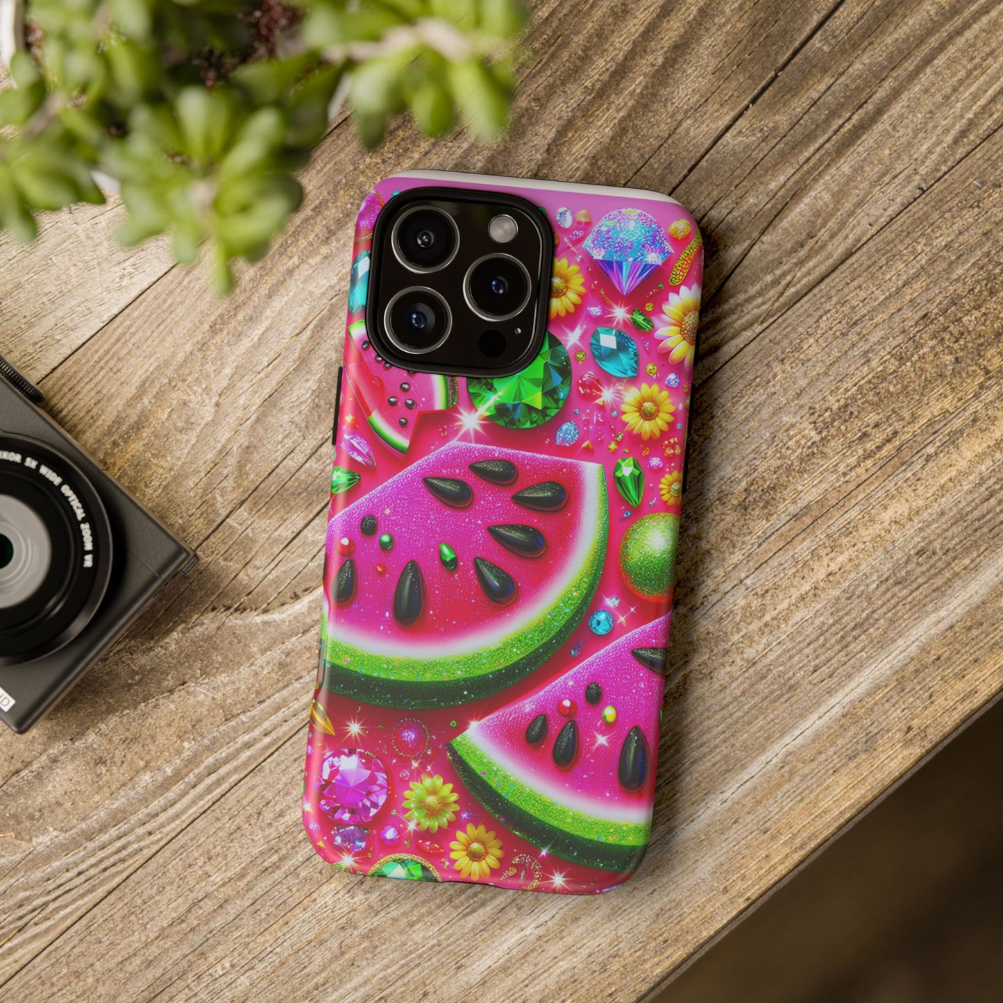 Phone Cases - Glam Melon Sparkle Tough Cases for a Stylish Look