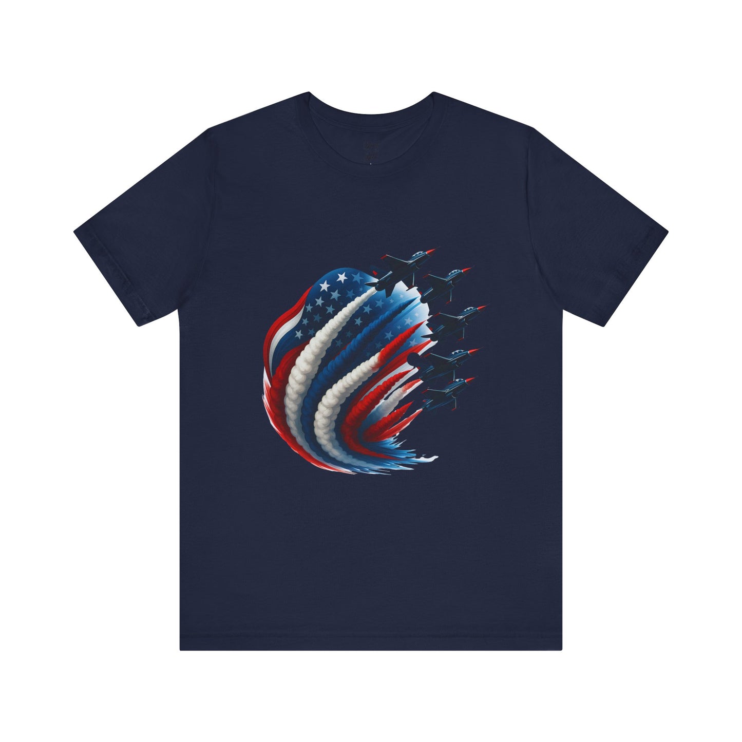 Short Sleeve Tee Wings of Freedom Airplane USA Patriotic Shirt