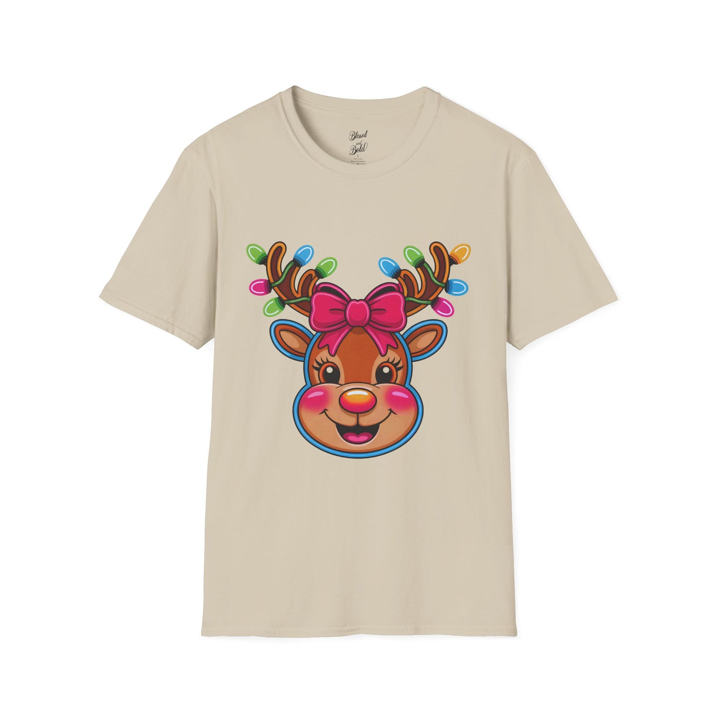 Christmas Jingle Glow Reindeer T-Shirt