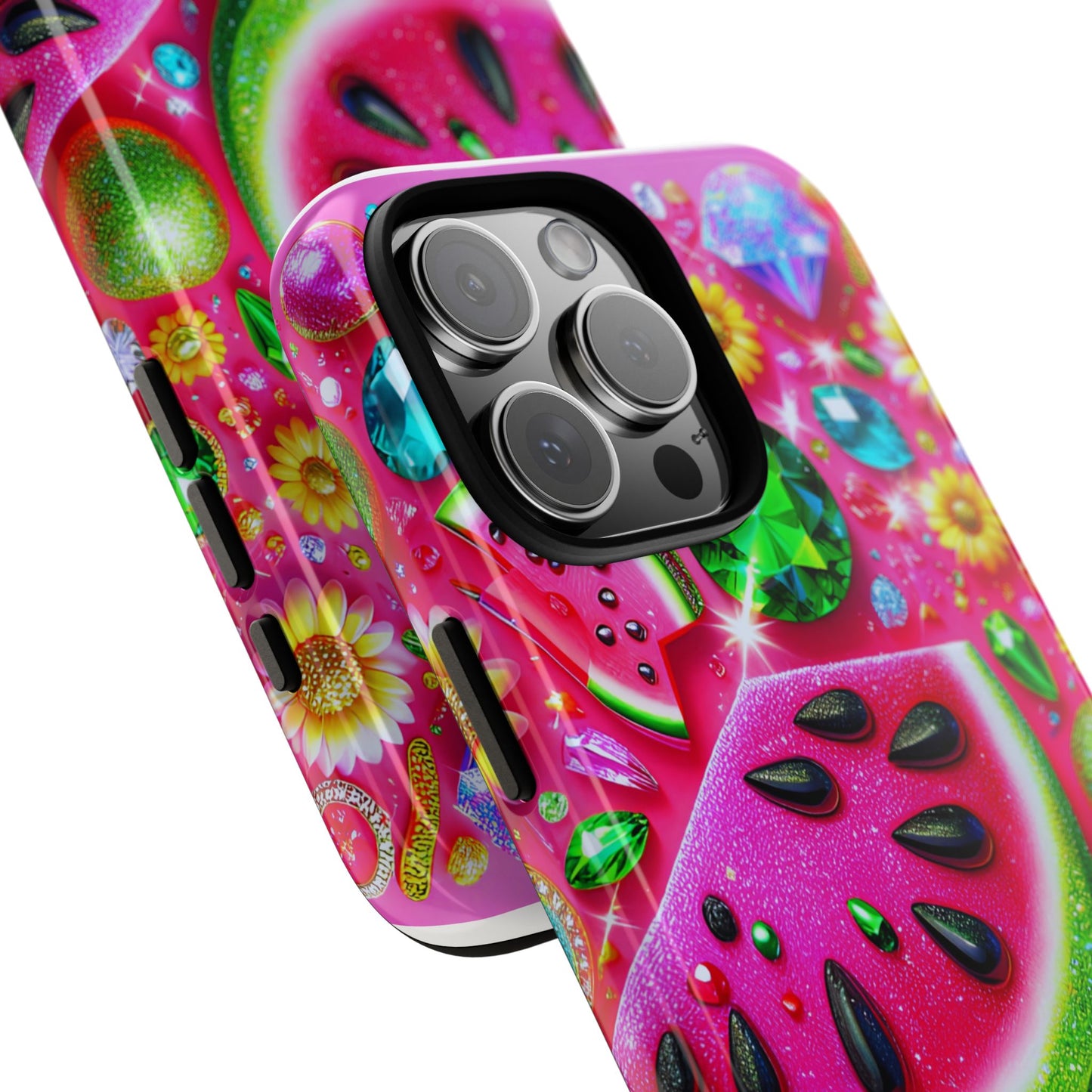 Phone Cases - Glam Melon Sparkle Tough Cases for a Stylish Look