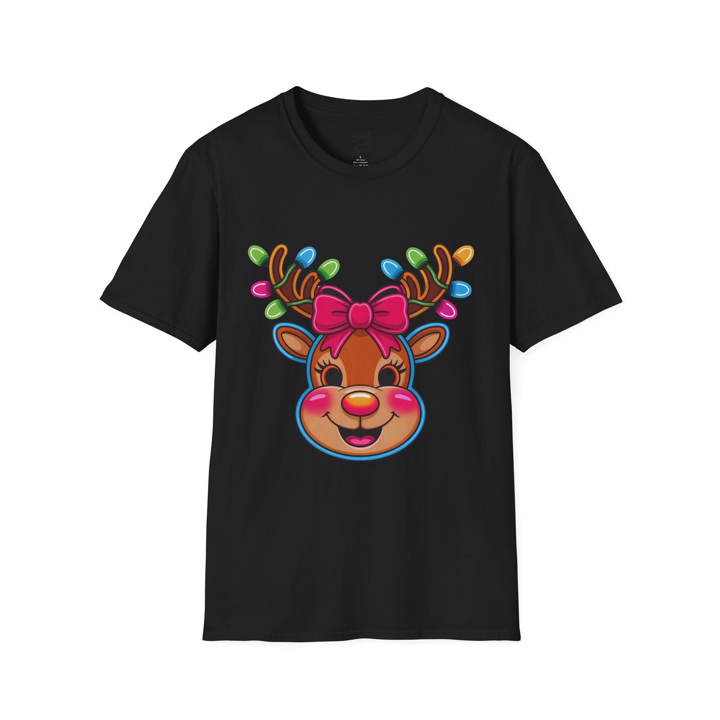 Christmas Jingle Glow Reindeer T-Shirt