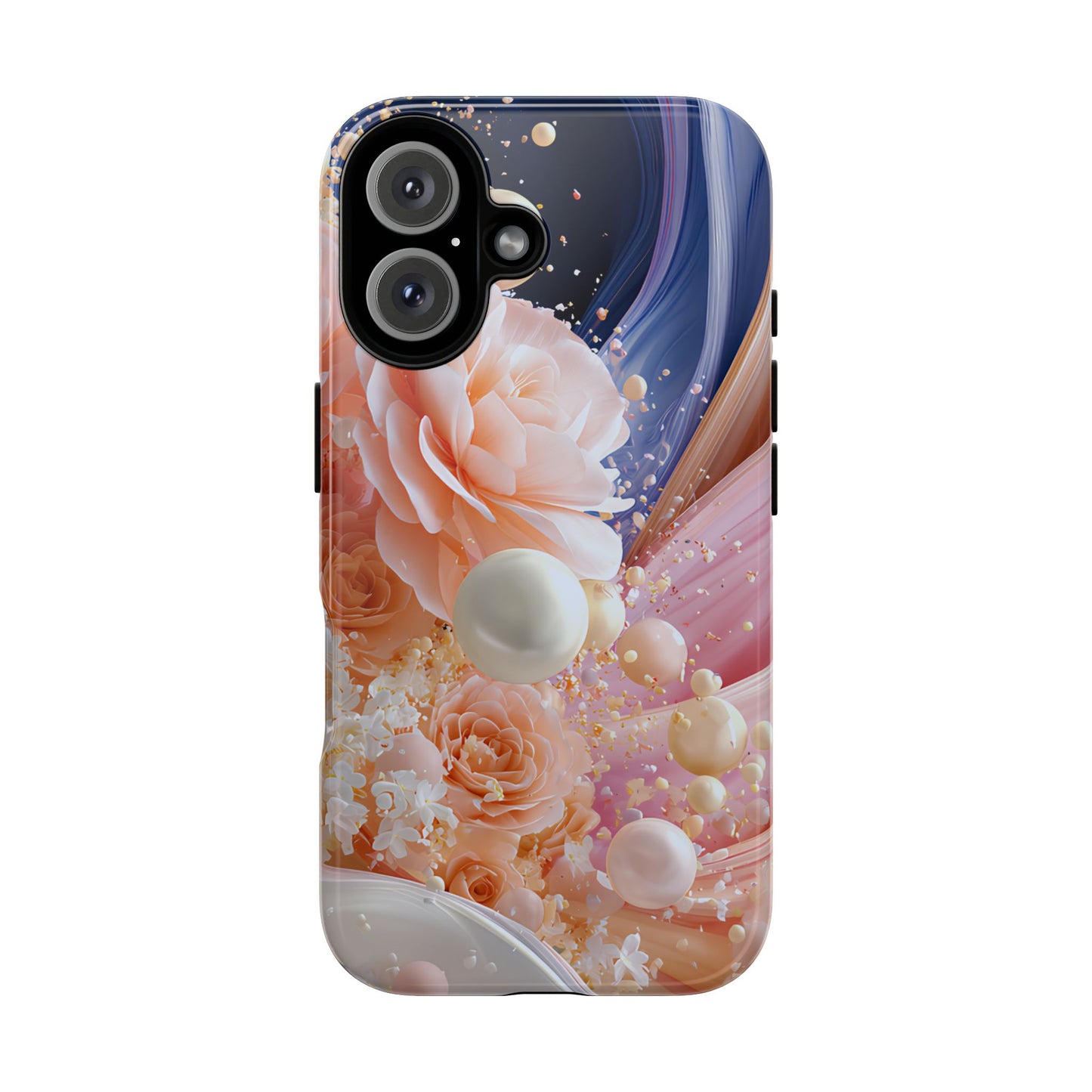 Phone Cases - Peach Pearl Elegance