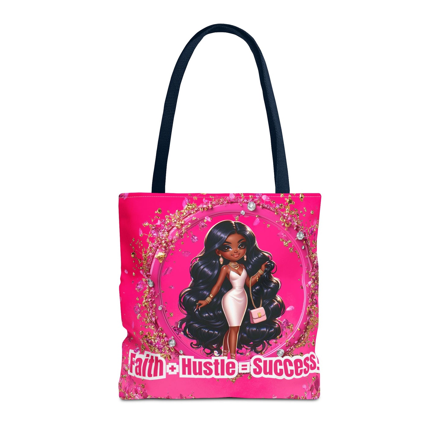 Faith Hustle Tote Bag - Inspirational Motivational Design