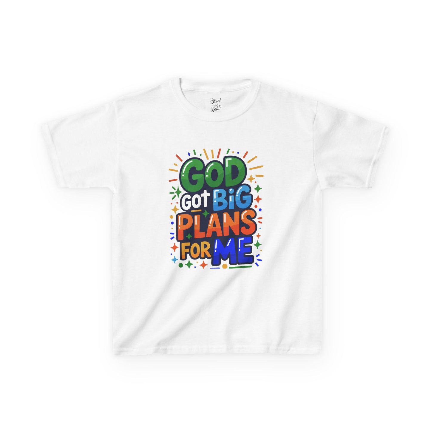 Kids Tee - 'God got big plans for me' Inspirational Christian Shirt