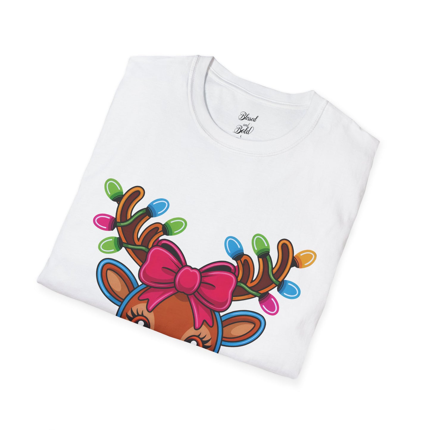 Christmas Jingle Glow Reindeer T-Shirt