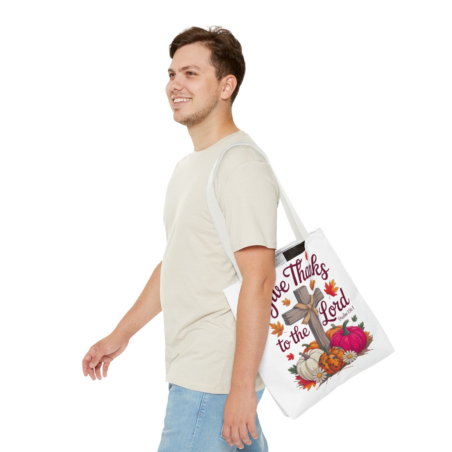 Psalm 136:1 Tote Bag