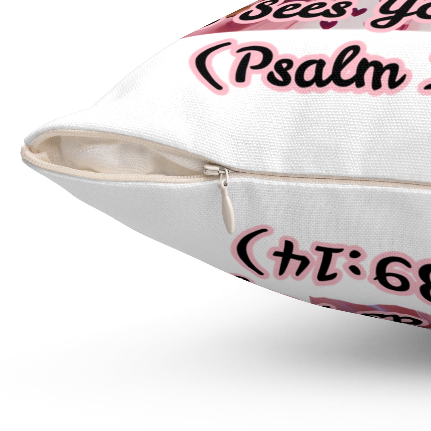 God Sees You As Perfect Square Pillow Psalm 139: 14