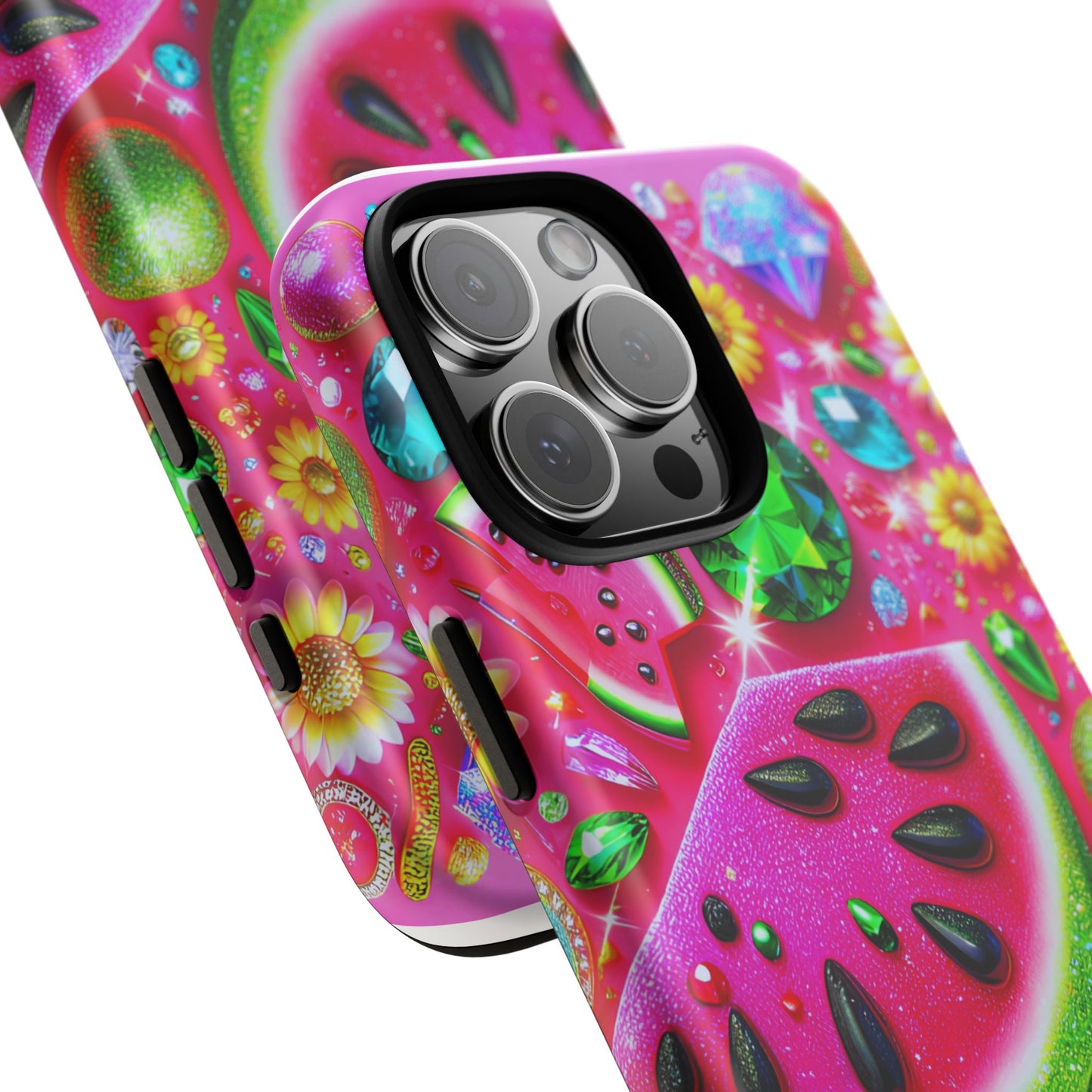 Phone Cases - Glam Melon Sparkle Tough Cases for a Stylish Look