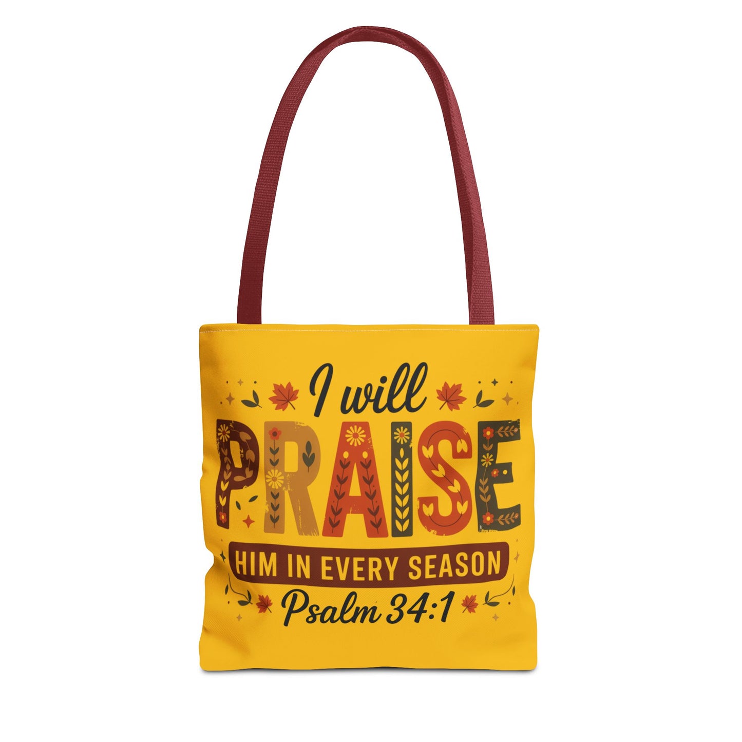 Tote Bag - Autumn Praise Collection - Psalm 34:1