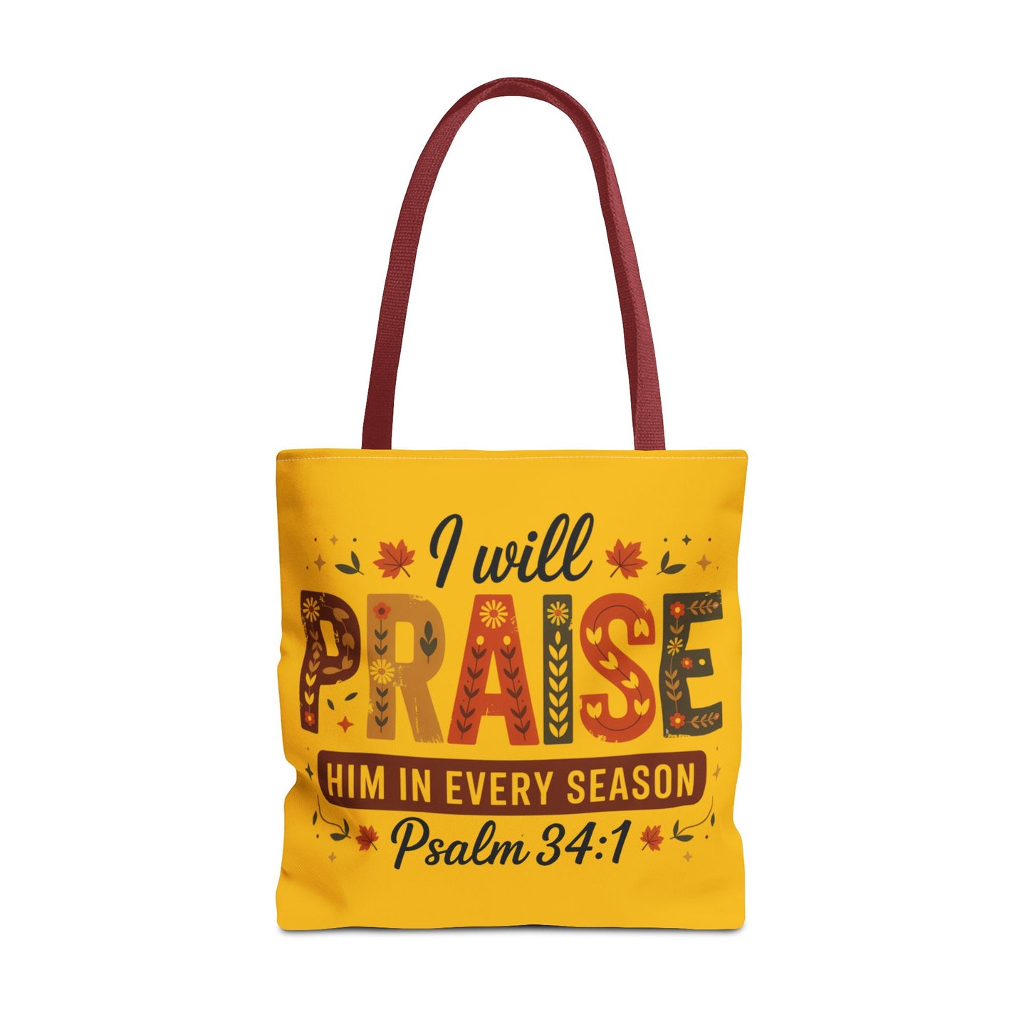 Tote Bag - Autumn Praise Collection - Psalm 34:1
