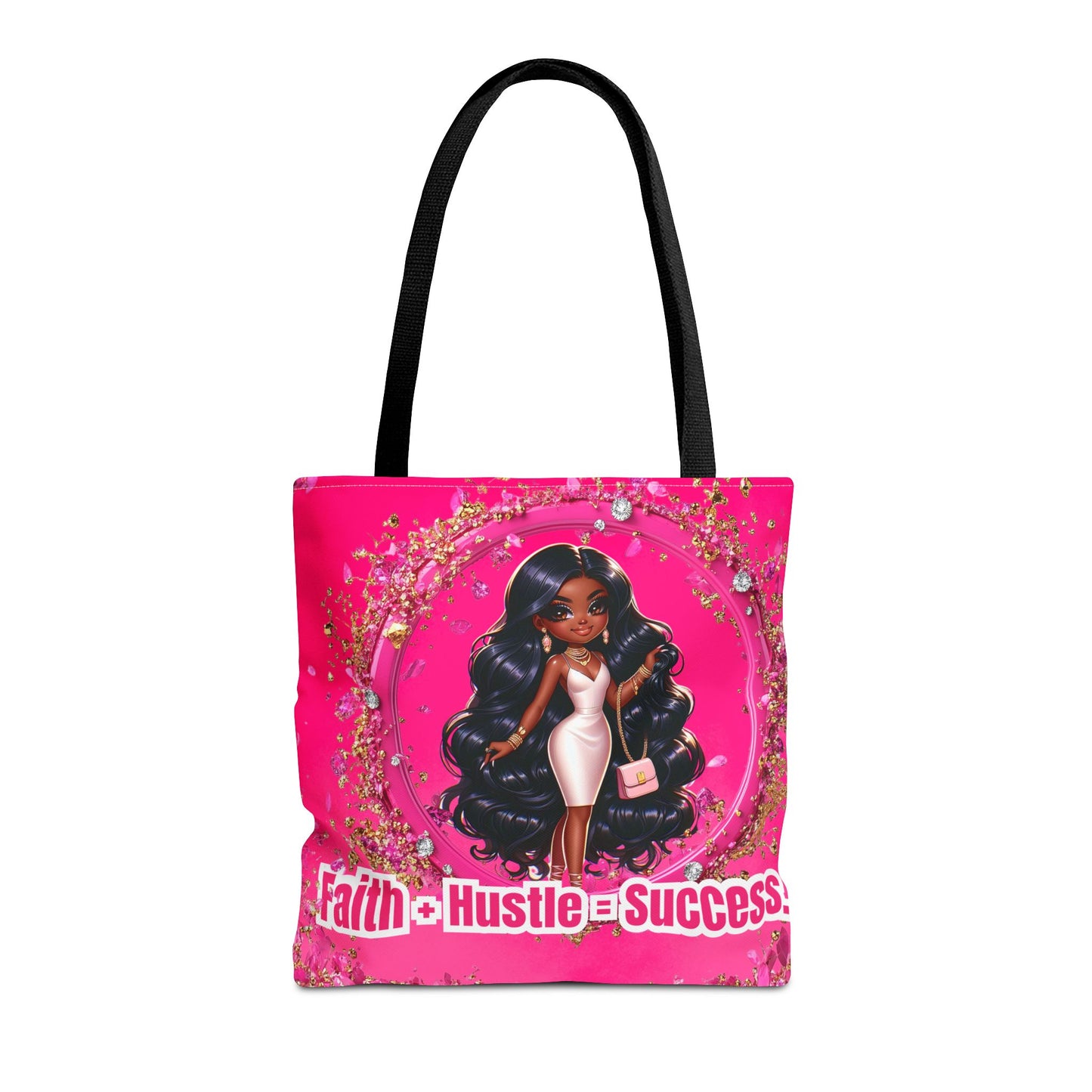 Faith Hustle Tote Bag - Inspirational Motivational Design