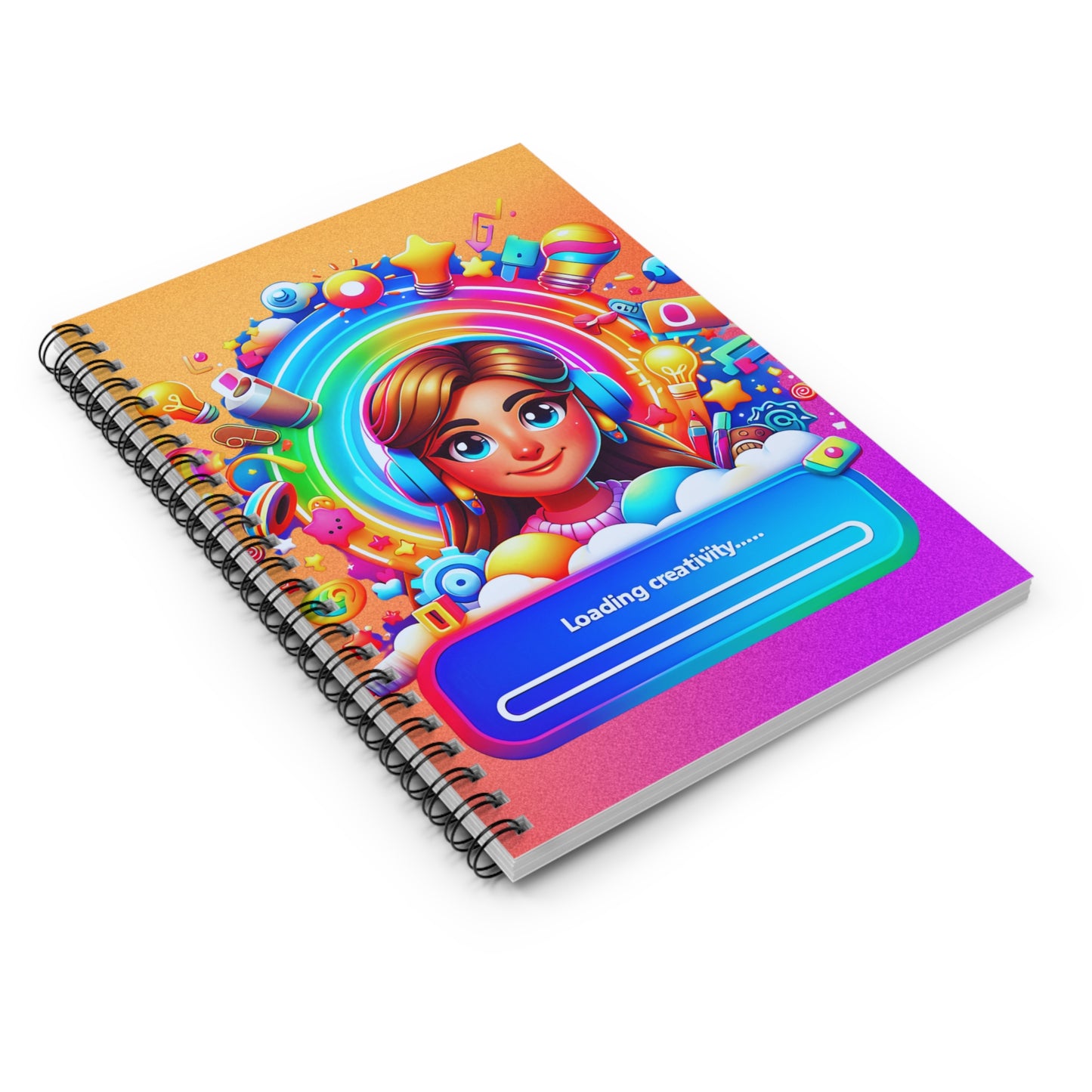 Spiral Notebook - Loading Creativity Ruled Line
