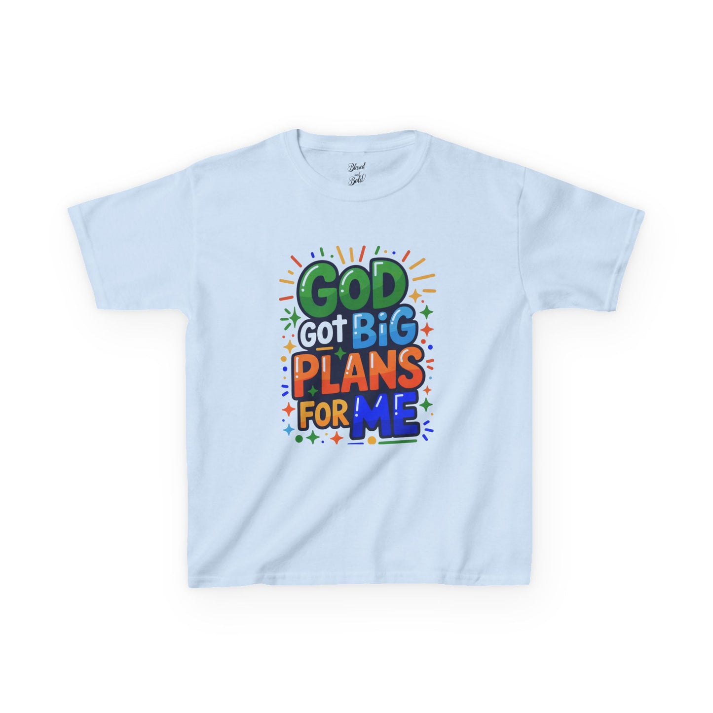 Kids Tee - 'God got big plans for me' Inspirational Christian Shirt