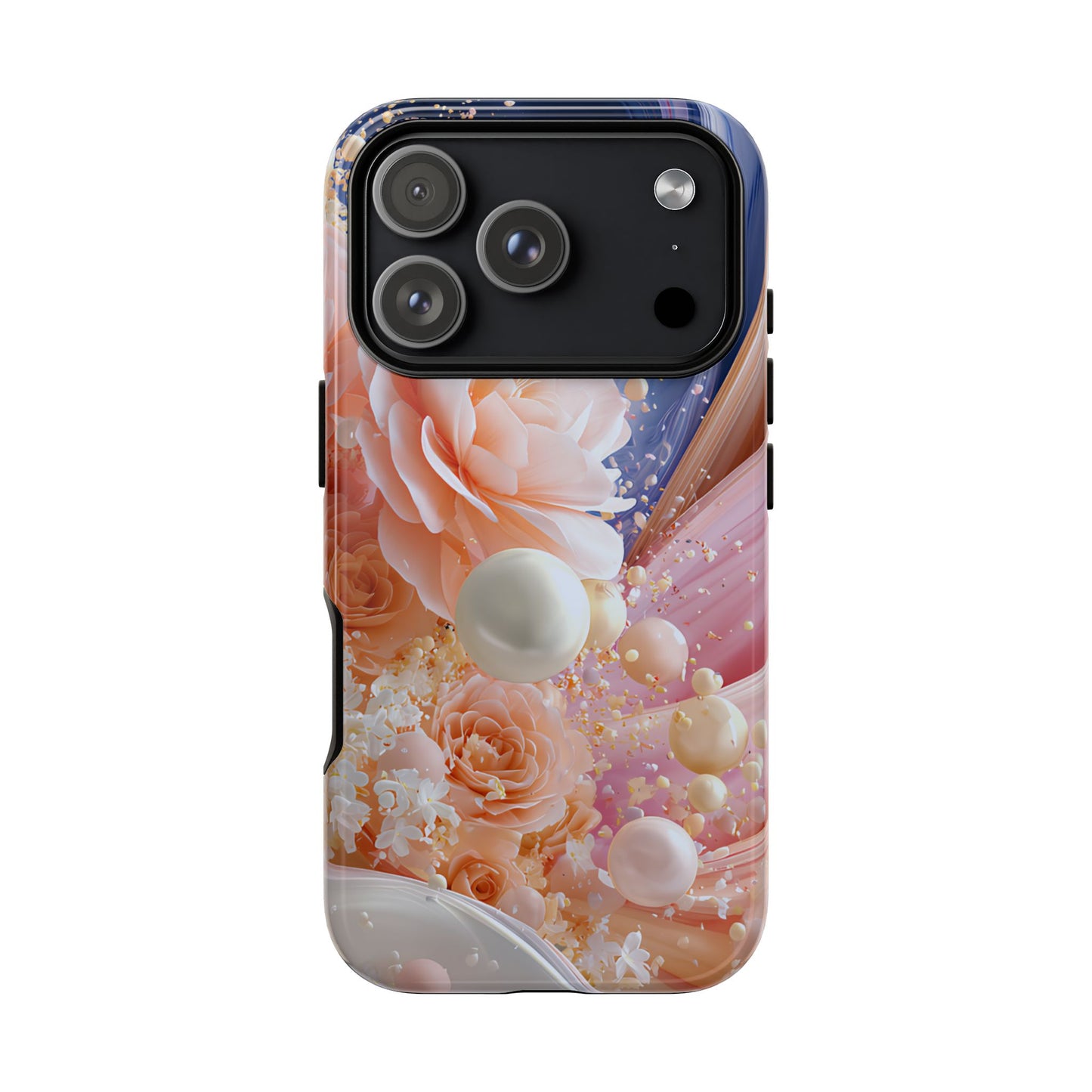 Phone Cases - Peach Pearl Elegance