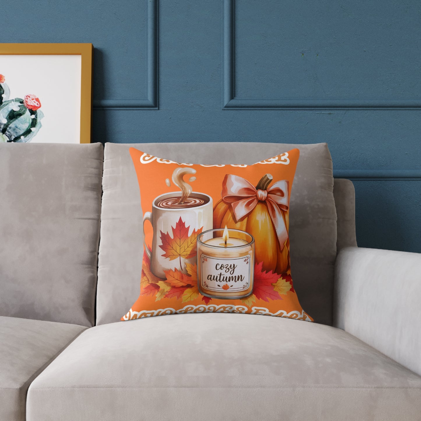 Square Pillow - Just a Girl Who Loves Fall