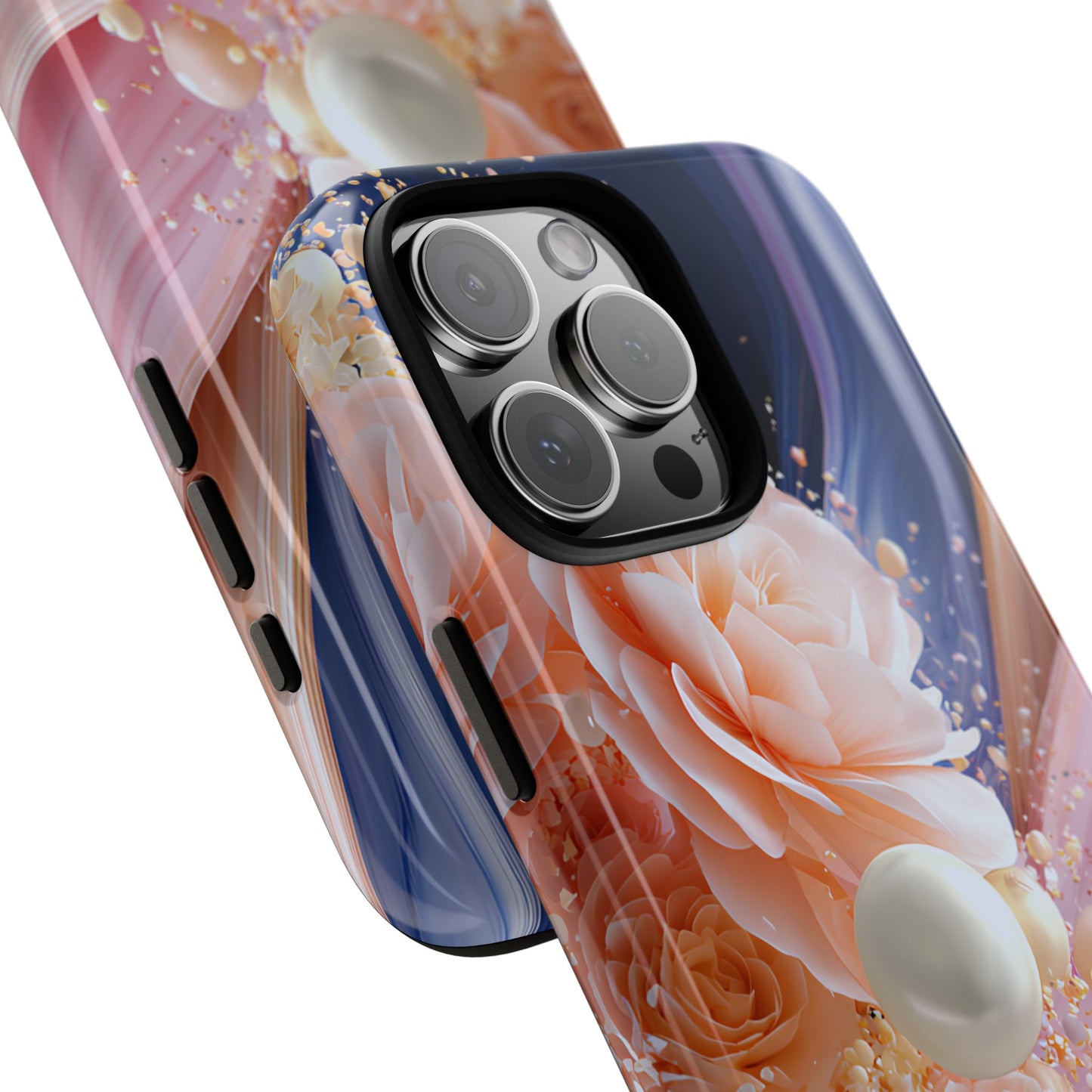 Phone Cases - Peach Pearl Elegance