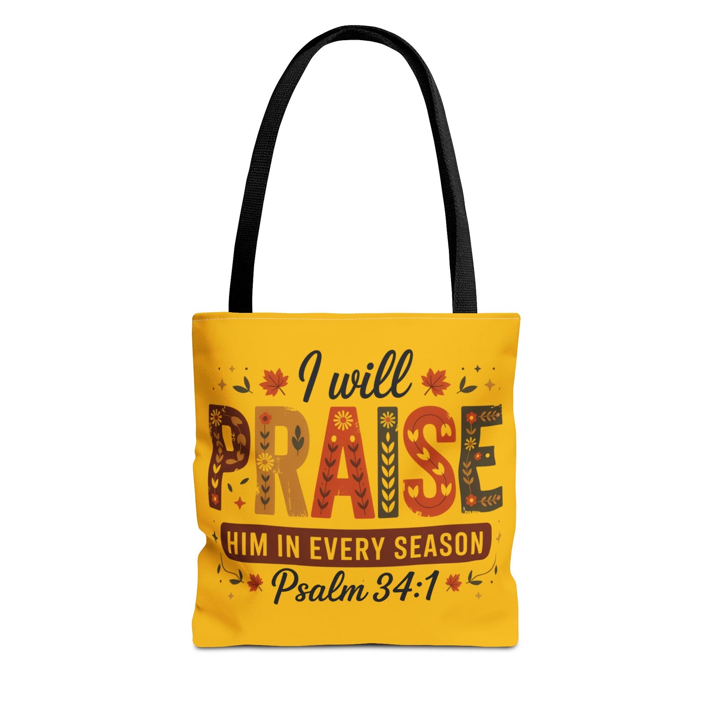 Tote Bag - Autumn Praise Collection - Psalm 34:1