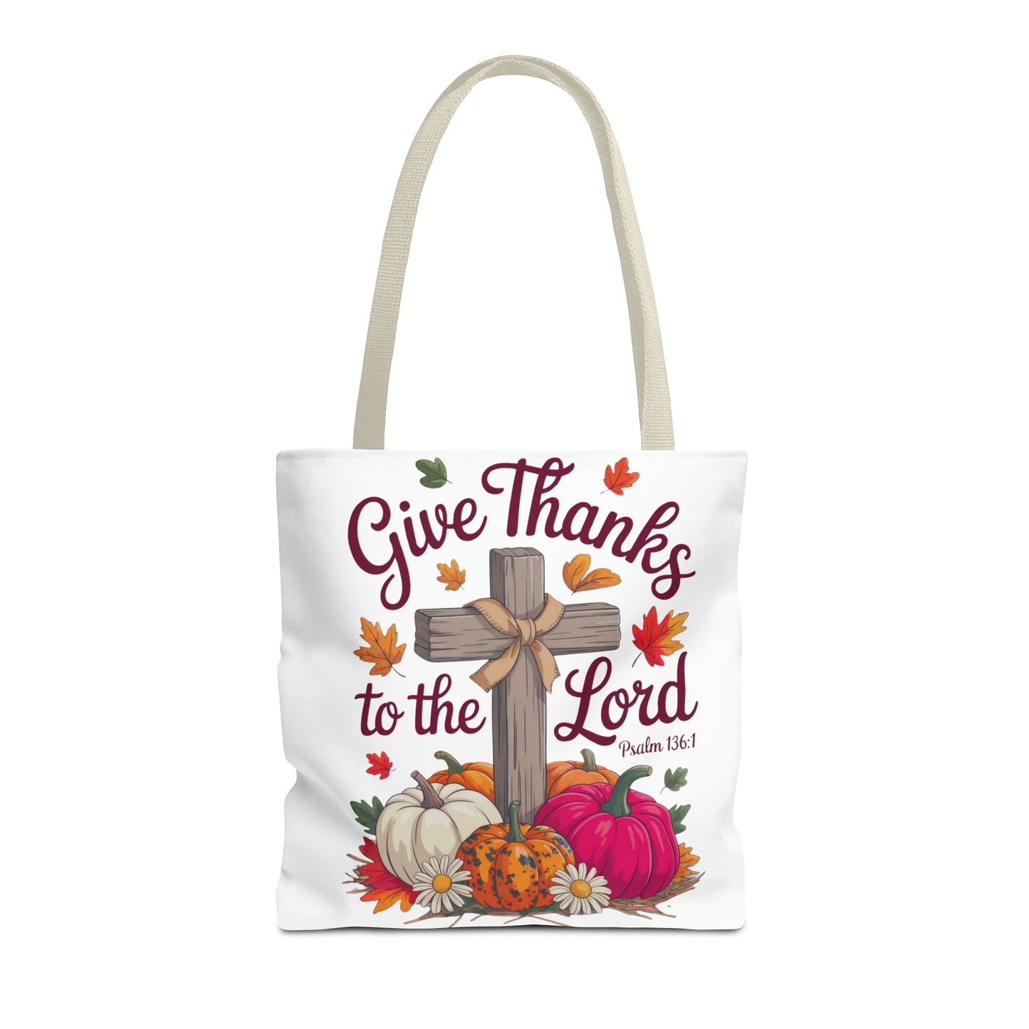 Psalm 136:1 Tote Bag