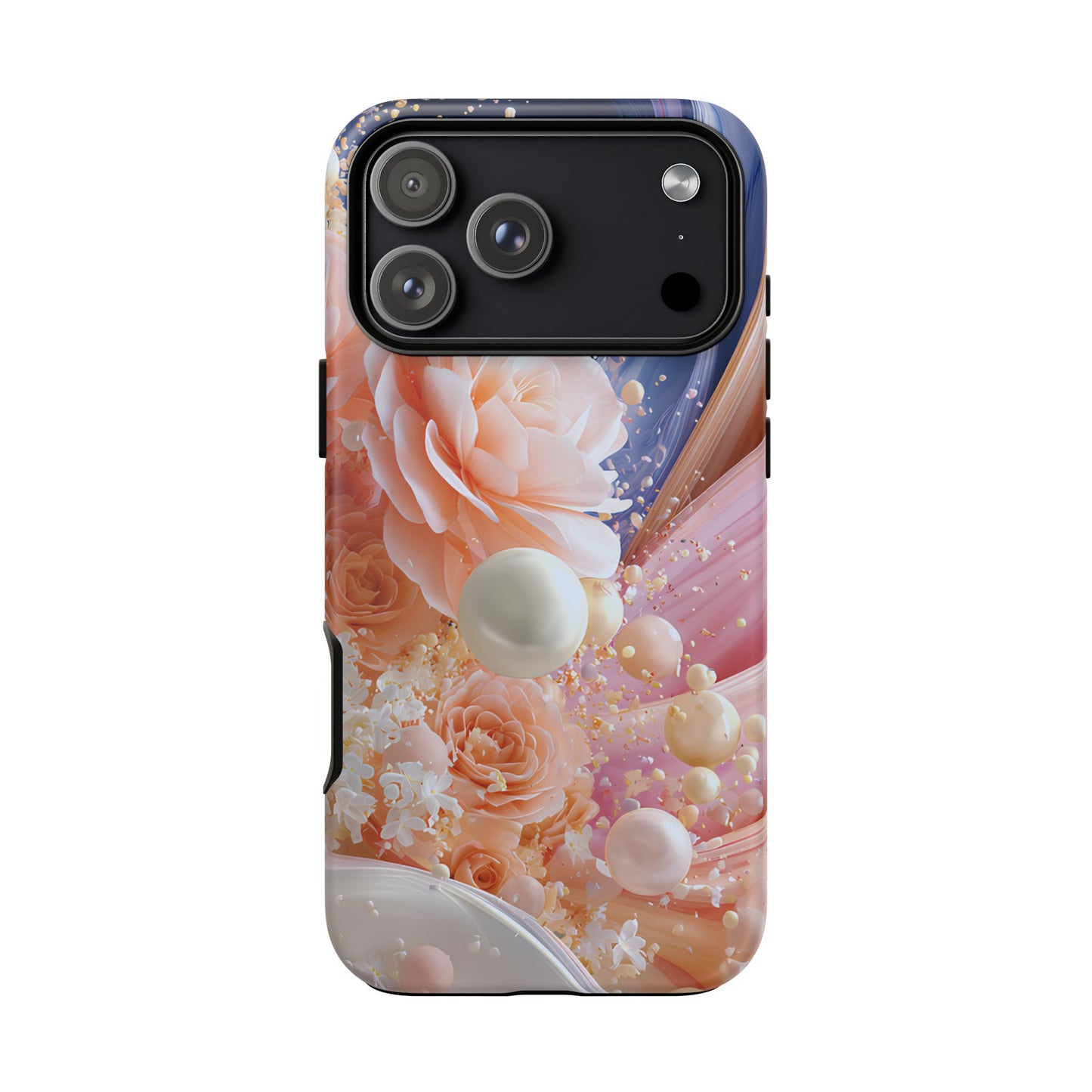 Phone Cases - Peach Pearl Elegance