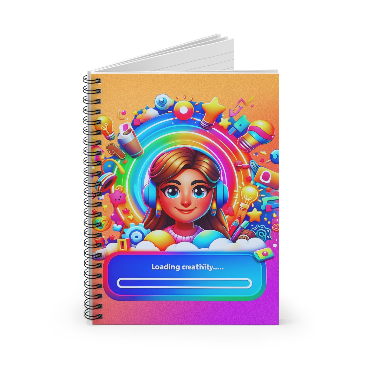 Spiral Notebook - Loading Creativity Ruled Line