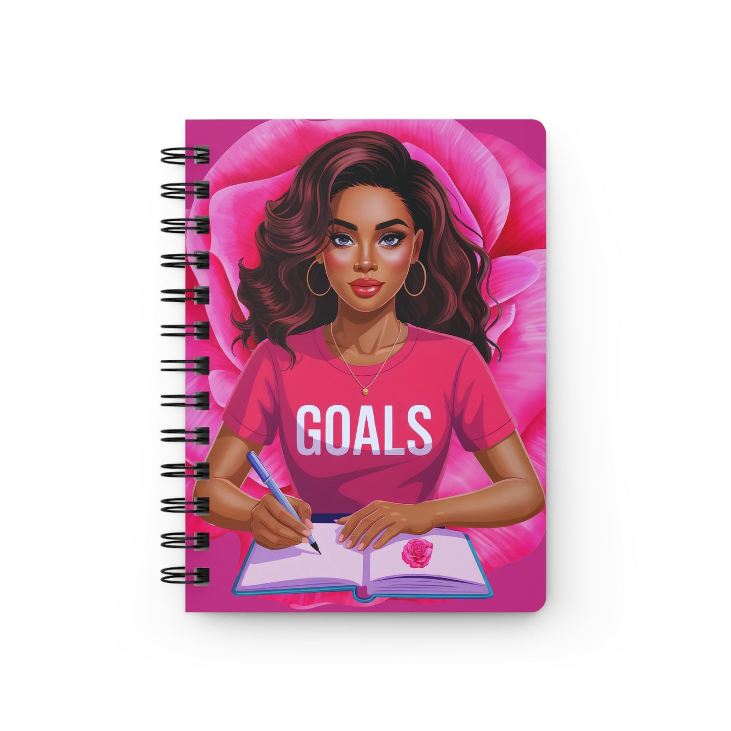 Goals Spiral Bound Journal - Inspirational Motivational Notebook