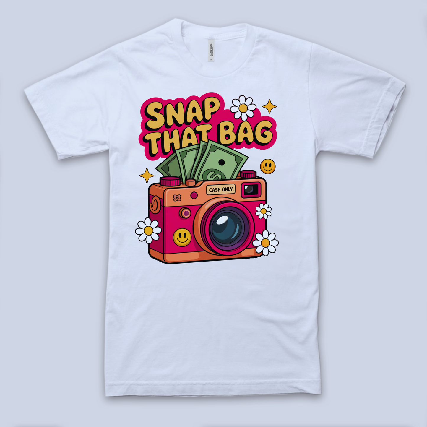 Unisex T-Shirt Snap That Bag Design