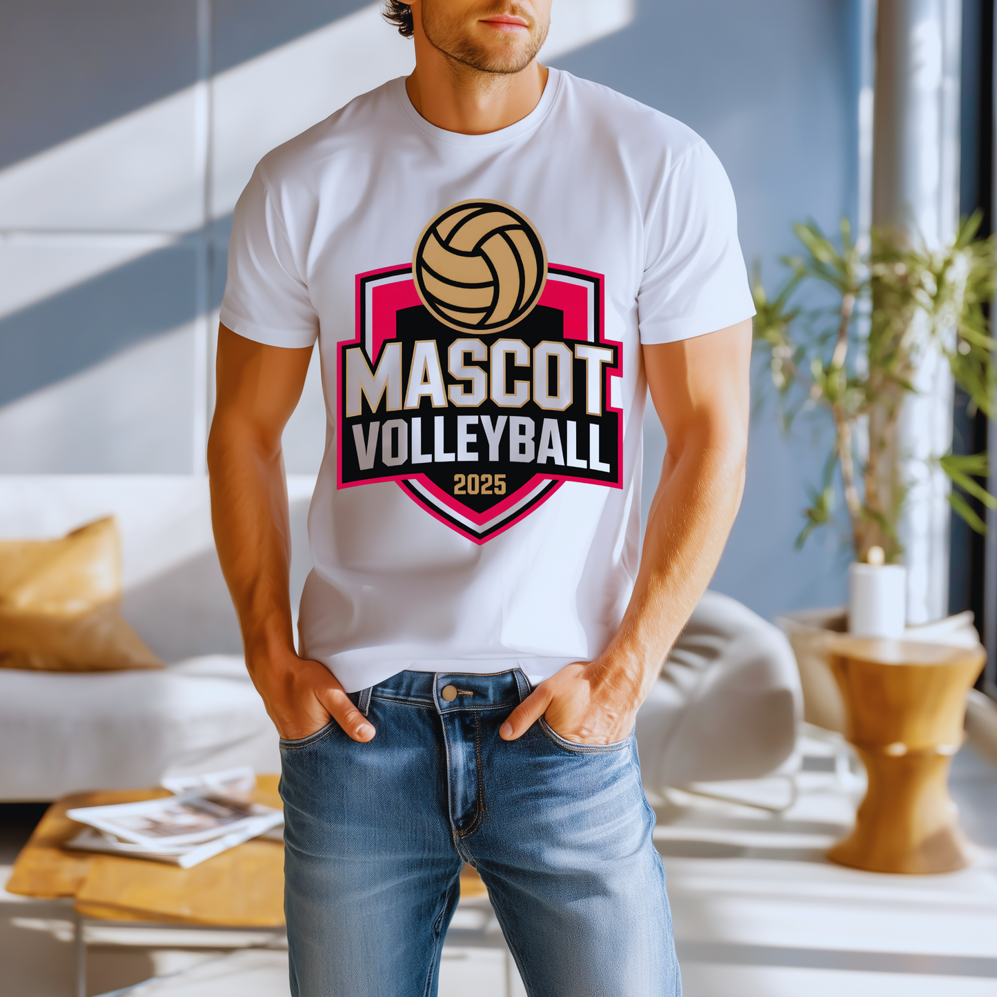 Volleyball Tee - Mascot Volleyball 2025 Unisex Jersey Short Sleeve Tee