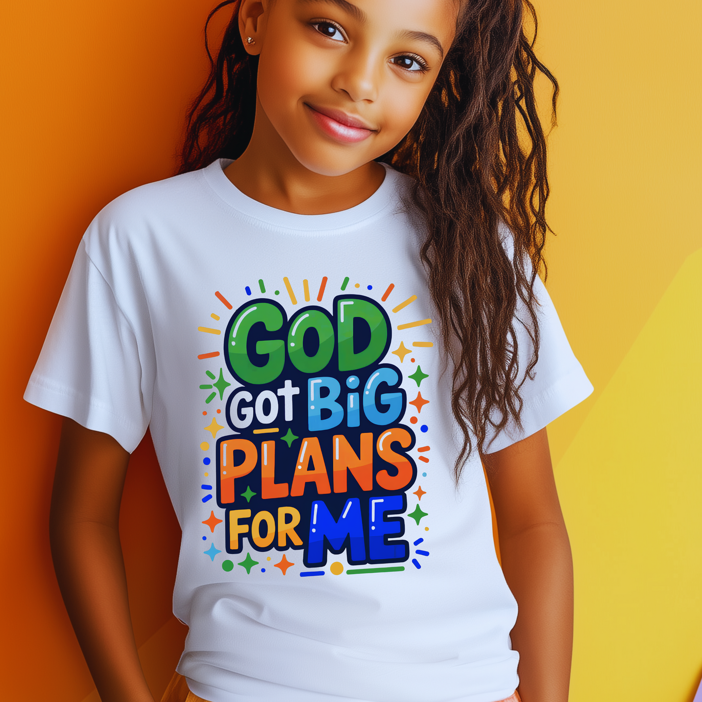 Kids Tee - 'God got big plans for me' Inspirational Christian Shirt
