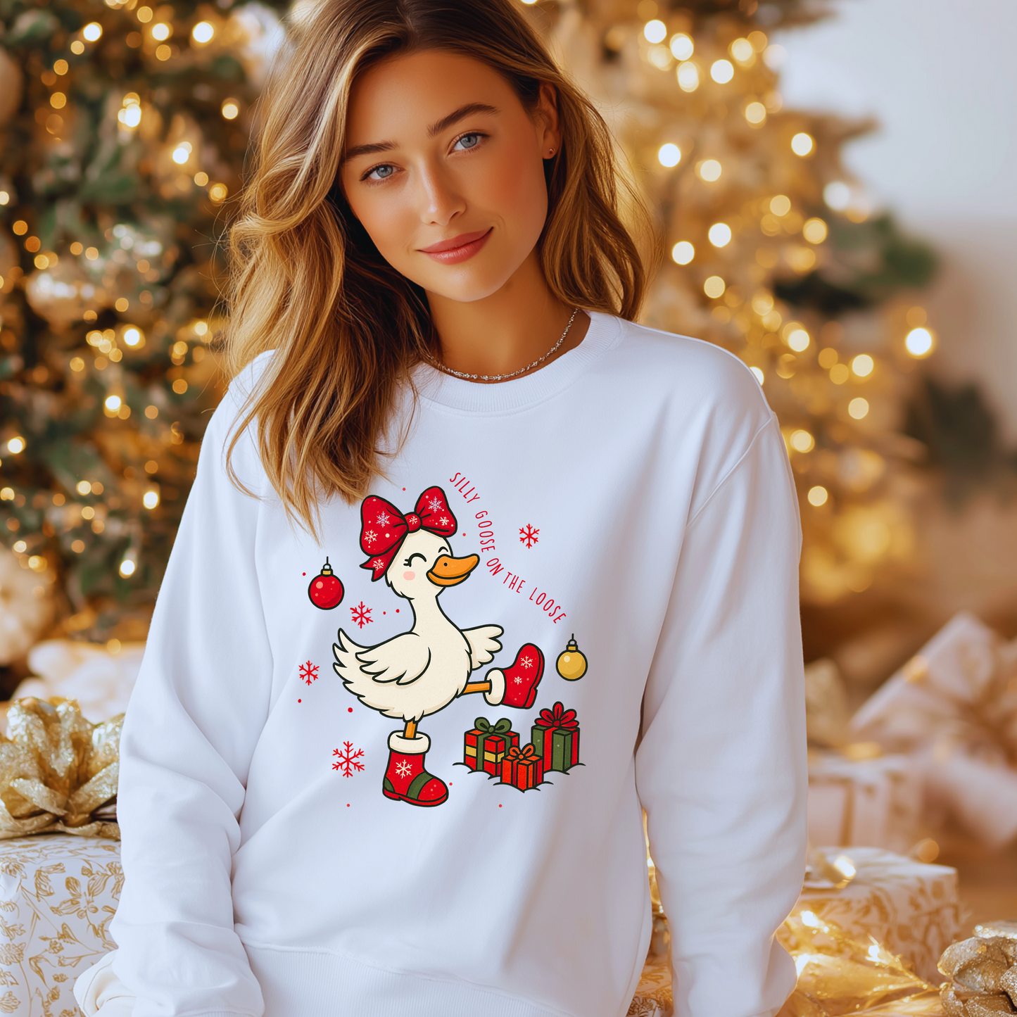 Sweatshirt - Silly Goose on the Loose Print