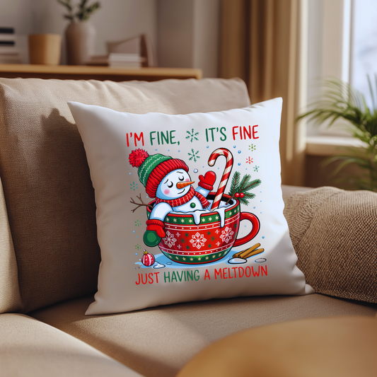 Square Pillow Cozy Winter Vibes