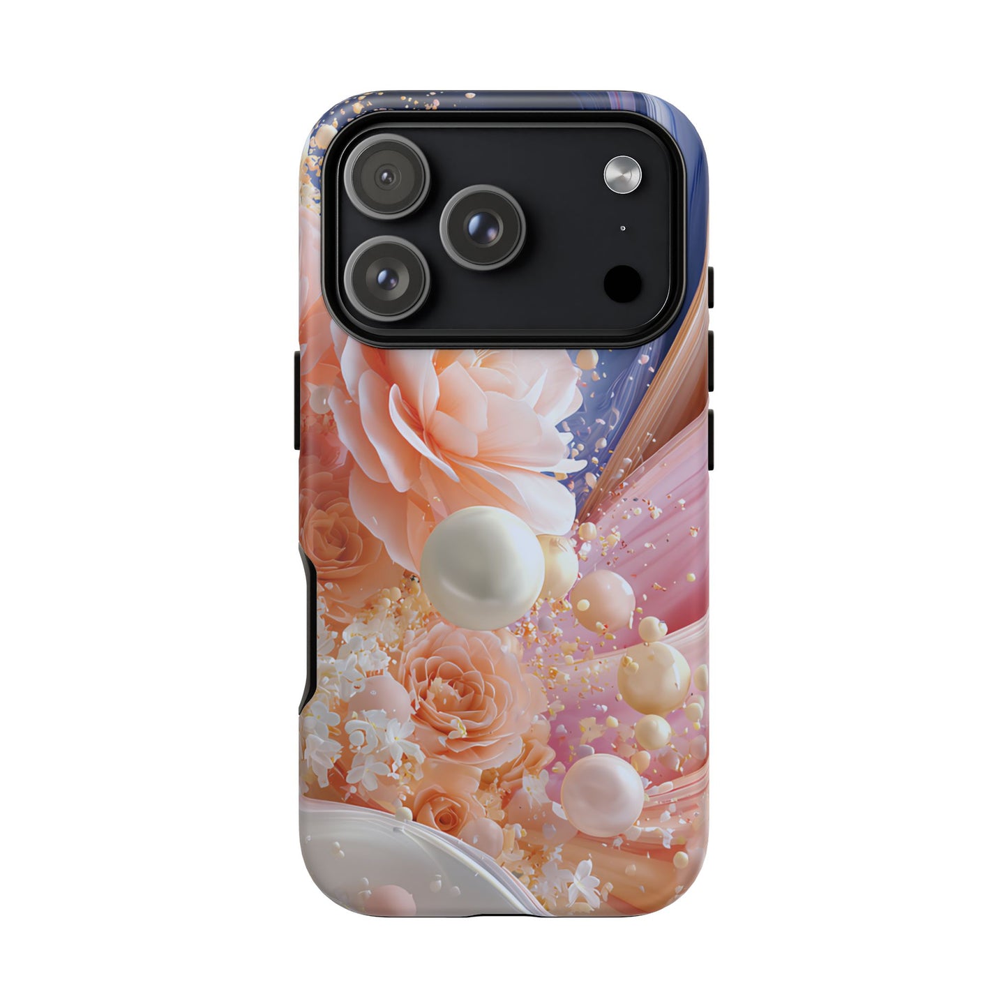 Phone Cases - Peach Pearl Elegance