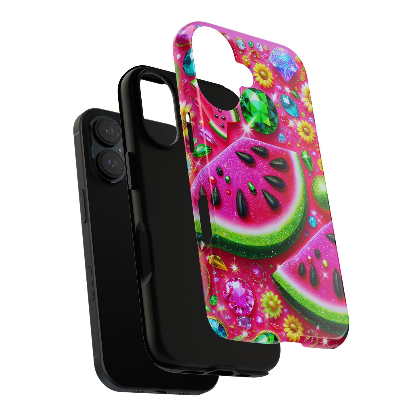 Phone Cases - Glam Melon Sparkle Tough Cases for a Stylish Look
