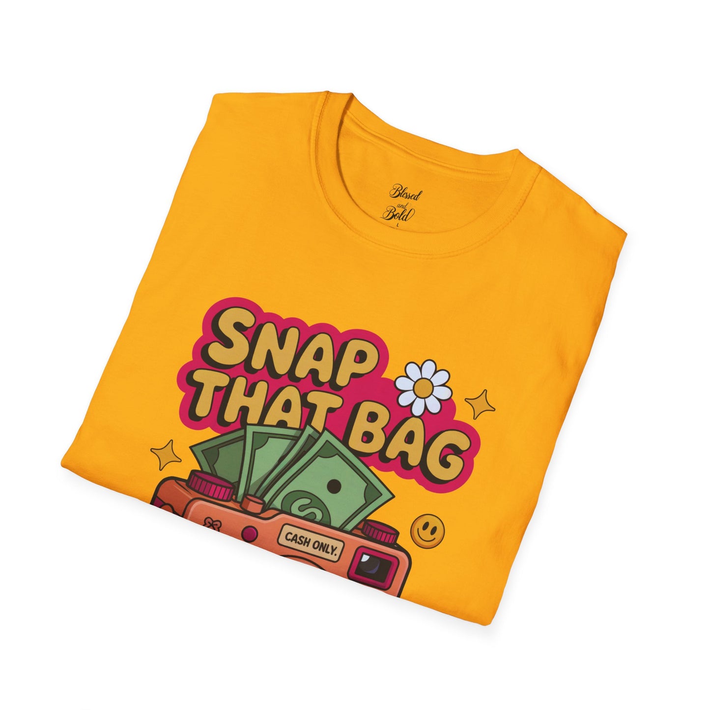 Unisex T-Shirt Snap That Bag Design