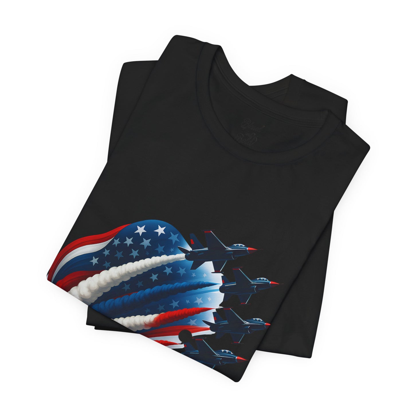 Short Sleeve Tee Wings of Freedom Airplane USA Patriotic Shirt