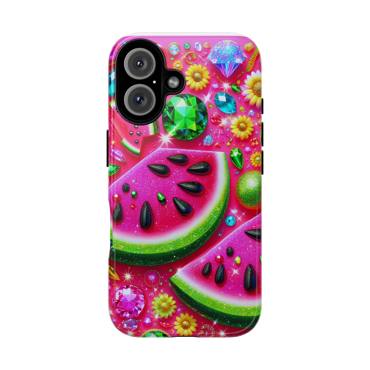 Phone Cases - Glam Melon Sparkle Tough Cases for a Stylish Look